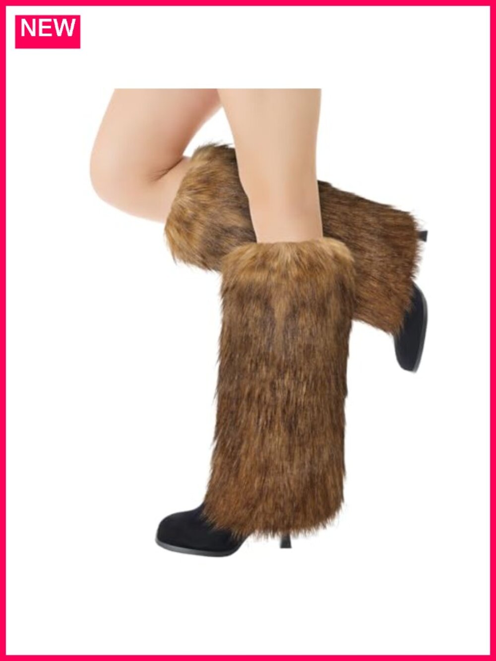 Faux Fur Fuzzy Leg Warmers Stretchy Boot Covers for Women